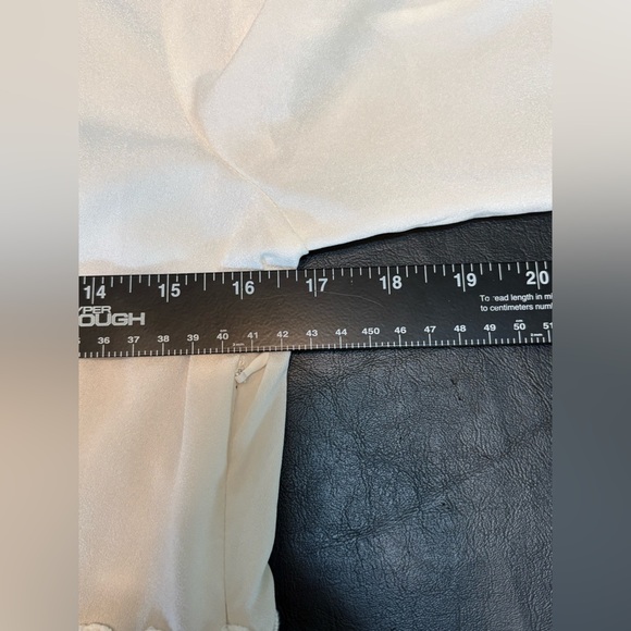 Kensie Linen & Rayon White and Tan Sheath Dress with Pleated Bishop Sleeves NWT - Picture 10 of 12